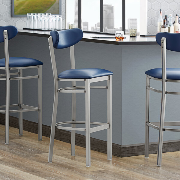 Lancaster Table & Seating Boomerang Bar Height Clear Coat Chair with Navy Vinyl Seat and Back Flash Sale ❤️ LT&S Boomerang Series Lancaster Table & Seating Boomerang Bar Height Clear ???? Coat Chair With Navy Vinyl Seat And Back ⌛ -Lancaster Shop unnamed file 596