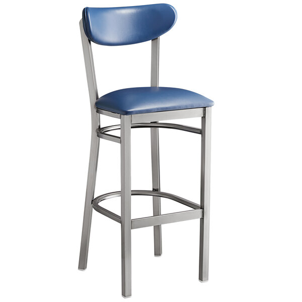 Lancaster Table & Seating Boomerang Bar Height Clear Coat Chair with Navy Vinyl Seat and Back Flash Sale ❤️ LT&S Boomerang Series Lancaster Table & Seating Boomerang Bar Height Clear ???? Coat Chair With Navy Vinyl Seat And Back ⌛ -Lancaster Shop unnamed file 597