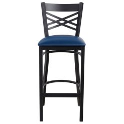 Cheap ???? Lancaster Table & Seating Cross Back Bar Height Black Chair With Navy Vinyl Seat ???? -Lancaster Shop unnamed file 629