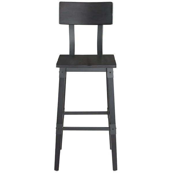 Buy โญ Lancaster Table & Seating Rustic Industrial Bar Height Chair With Antique Slate Gray Finish ๐งจ - Image 4
