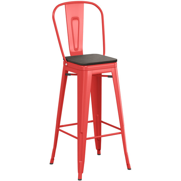 Lancaster Table & Seating Alloy Series Red Metal Indoor Industrial Cafe Bar Height Stool with Vertical Slat Back and Black Wood Seat Buy ???? LT&S Alloy Series Lancaster Table & Seating Alloy Series Red Metal Indoor Industrial Cafe Bar Height Stool With Vertical Slat Back And Black Wood Seat ???? -Lancaster Shop unnamed file 661