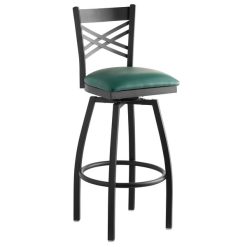 Cheapest ???? Lancaster Table & Seating Cross Back Bar Height Black Swivel Chair With Green Vinyl Seat ???? -Lancaster Shop unnamed file 669