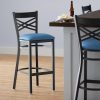 Best Pirce ???? Lancaster Table & Seating Black Cross Back Bar Height Chair With Blue Padded Seat ???? -Lancaster Shop unnamed file 676