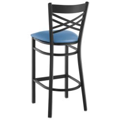 Best Pirce ???? Lancaster Table & Seating Black Cross Back Bar Height Chair With Blue Padded Seat ???? -Lancaster Shop unnamed file 678