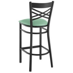 Best deal ???? Lancaster Table & Seating Black Cross Back Bar Height Chair With Seafoam Padded Seat ???? -Lancaster Shop unnamed file 682