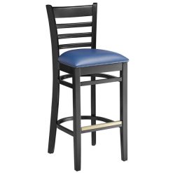 Brand new ???? Lancaster Table & Seating Black Ladder Back Bar Height Chair With Navy Padded Seat ???? -Lancaster Shop unnamed file 690