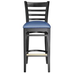 Brand new ???? Lancaster Table & Seating Black Ladder Back Bar Height Chair With Navy Padded Seat ???? -Lancaster Shop unnamed file 693
