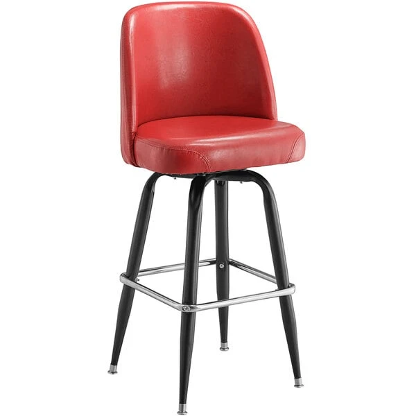 New 😍 Lancaster Table & Seating Crimson Barstool With 18" Wide Bucket Seat 💯 - Image 2