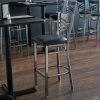 Hot Sale ✔️ Lancaster Table & Seating Clear ???? Coat Steel Cross Back Bar Height Chair With 2 1/2" Black Padded Seat ???? -Lancaster Shop unnamed file 73