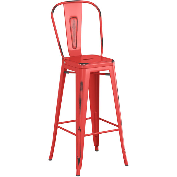 Lancaster Table & Seating Alloy Series Distressed Red Metal Indoor Industrial Cafe Bar Height Stool with Vertical Slat Back and Walnut Wood Seat Buy ???? LT&S Alloy Series Lancaster Table & Seating Alloy Series Distressed Red Metal Indoor Industrial Cafe Bar Height Stool With Vertical Slat Back And Walnut Wood Seat ???? -Lancaster Shop unnamed file 749