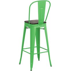 Brand new ???? LT&S Alloy Series Lancaster Table & Seating Alloy Series Green Metal Indoor Industrial Cafe Bar Height Stool With Vertical Slat Back And Black Wood Seat ???? -Lancaster Shop unnamed file 755