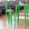 Outlet ✔️ LT&S Alloy Series Lancaster Table & Seating Alloy Series Green Metal Indoor Industrial Cafe Bar Height Stool With Vertical Slat Back And Natural Wood Seat ✨ -Lancaster Shop unnamed file 757