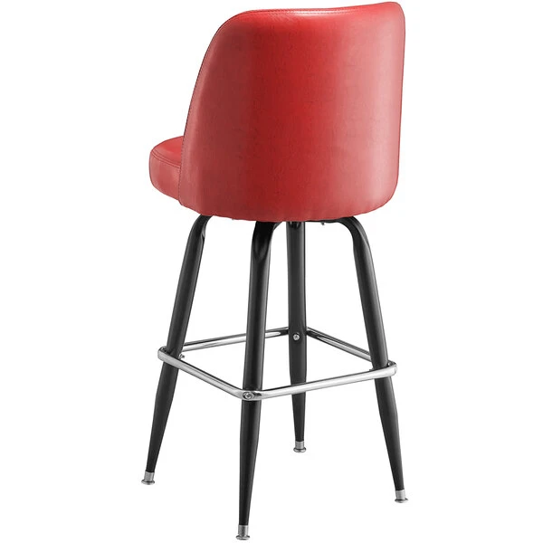 New 😍 Lancaster Table & Seating Crimson Barstool With 18" Wide Bucket Seat 💯 - Image 3