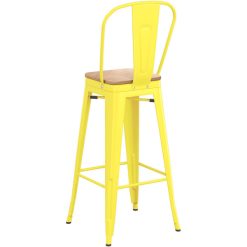 Brand new ✔️ LT&S Alloy Series Lancaster Table & Seating Alloy Series Yellow Metal Indoor Industrial Cafe Bar Height Stool With Vertical Slat Back And Natural Wood Seat ???? -Lancaster Shop unnamed file 827