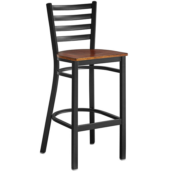 Lancaster Table & Seating Black Frame Ladder Back Bar Height Chair with Antique Walnut Wood Seat Best deal ???? Lancaster Table & Seating Black Frame Ladder Back Bar Height Chair With Antique Walnut Wood Seat ⭐ -Lancaster Shop unnamed file 86