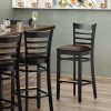 Wholesale ???? Lancaster Table & Seating Black Ladder Back Bar Height Chair With Dark Brown Padded Seat ???? -Lancaster Shop unnamed file 864