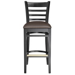 Wholesale ???? Lancaster Table & Seating Black Ladder Back Bar Height Chair With Dark Brown Padded Seat ???? -Lancaster Shop unnamed file 868
