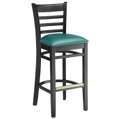 Flash Sale ???? Lancaster Table & Seating Black Ladder Back Bar Height Chair With Green Padded Seat ???? -Lancaster Shop unnamed file 870
