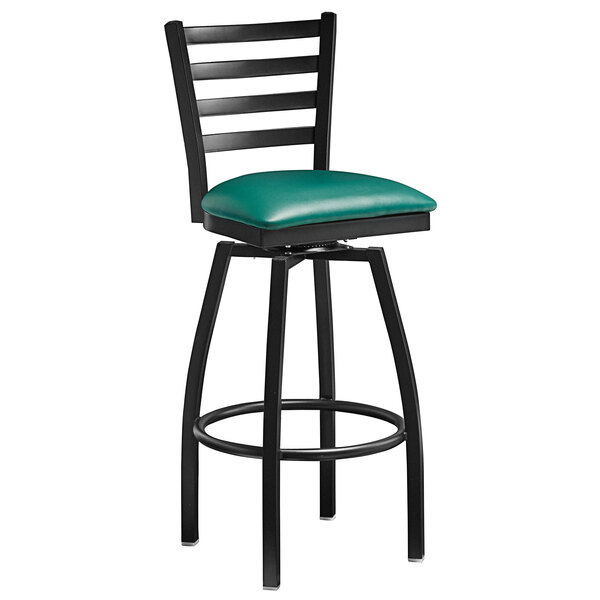 Lancaster Table & Seating Black Top Frame Ladder Back Swivel Bar Height Chair with Green Padded Seat Outlet ???? Lancaster Table & Seating Black Top Frame Ladder Back Swivel Bar Height Chair With Green Padded Seat ???? -Lancaster Shop unnamed file 880