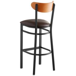 Best Sale ???? LT&S Boomerang Series Lancaster Table & Seating Boomerang Bar Height Black Chair With Dark Brown Vinyl Seat And Cherry Back ✔️ -Lancaster Shop unnamed file 894