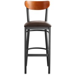 Best Sale ???? LT&S Boomerang Series Lancaster Table & Seating Boomerang Bar Height Black Chair With Dark Brown Vinyl Seat And Cherry Back ✔️ -Lancaster Shop unnamed file 895