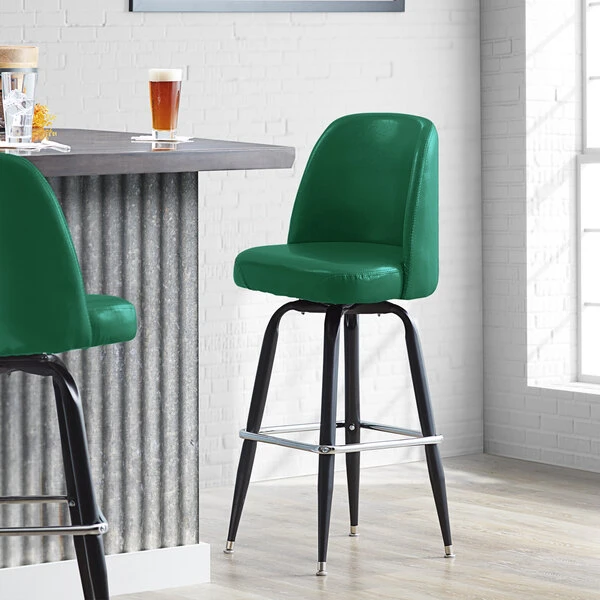 Cheapest ✨ Lancaster Table & Seating Green Barstool With 18" Wide Bucket Seat 😀