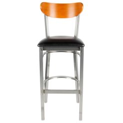 Cheap ???? LT&S Boomerang Series Lancaster Table & Seating Boomerang Bar Height Clear ???? Coat Chair With Black Vinyl Seat And Cherry Back ???? -Lancaster Shop unnamed file 915