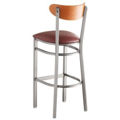 Cheap ???? LT&S Boomerang Series Lancaster Table & Seating Boomerang Bar Height Clear ???? Coat Chair With Burgundy Vinyl Seat And Cherry Back ???? -Lancaster Shop unnamed file 918