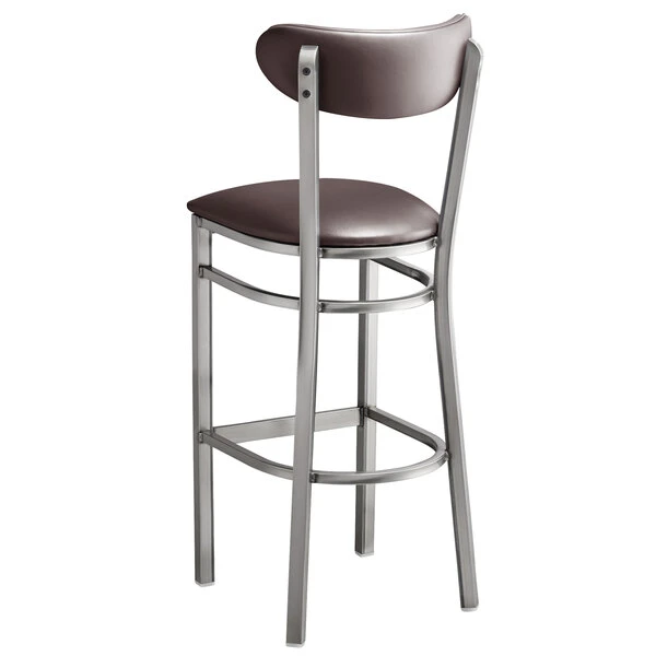 Best reviews of 🎉 LT&S Boomerang Series Lancaster Table & Seating Boomerang Bar Height Clear 🧥 Coat Chair With Dark Brown Vinyl Seat And Back 😉 - Image 3