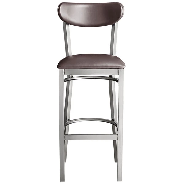 Best reviews of 🎉 LT&S Boomerang Series Lancaster Table & Seating Boomerang Bar Height Clear 🧥 Coat Chair With Dark Brown Vinyl Seat And Back 😉 - Image 4