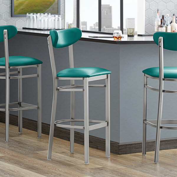Lancaster Table & Seating Boomerang Bar Height Clear Coat Chair with Green Vinyl Seat and Back Cheapest ???? LT&S Boomerang Series Lancaster Table & Seating Boomerang Bar Height Clear ???? Coat Chair With Green Vinyl Seat And Back ❤️ -Lancaster Shop unnamed file 924
