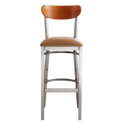 Cheapest ✨ LT&S Boomerang Series Lancaster Table & Seating Boomerang Bar Height Clear ???? Coat Chair With Light Brown Vinyl Seat And Cherry Back ???? -Lancaster Shop unnamed file 935