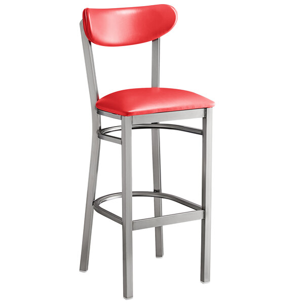 Lancaster Table & Seating Boomerang Bar Height Clear Coat Chair with Red Vinyl Seat and Back Coupon ???? LT&S Boomerang Series Lancaster Table & Seating Boomerang Bar Height Clear ???? Coat Chair With Red Vinyl Seat And Back ✔️ -Lancaster Shop unnamed file 941